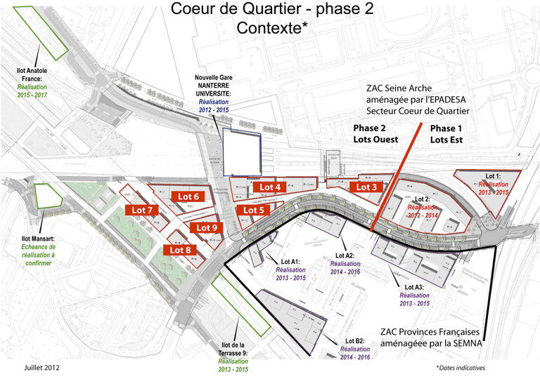 La Défense Seine-Arche EPADESA Coeur de Quartier CdQ 2 le contexte