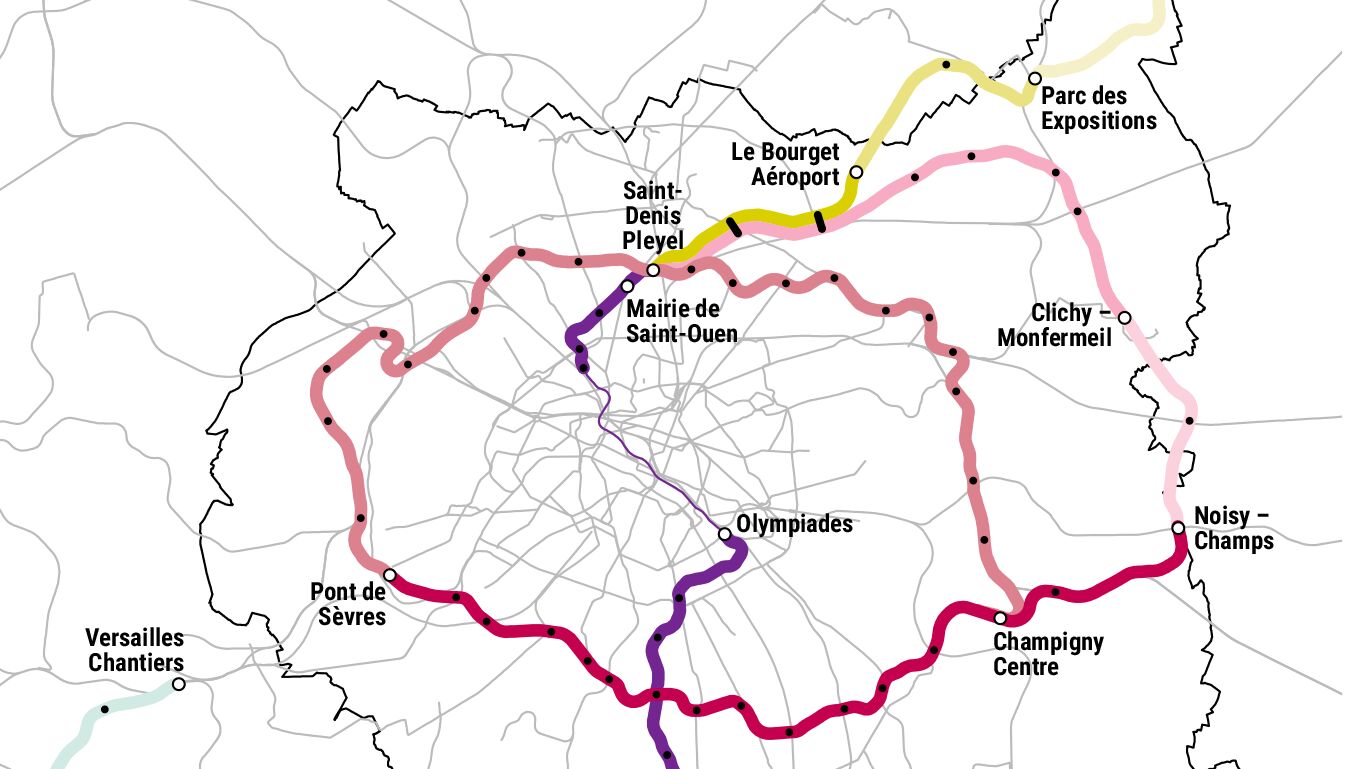 Apur   Lignes GPE   Mises en service