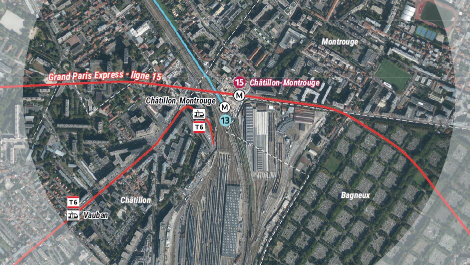 Châtillon-Montrouge, Apur, photo aérienne