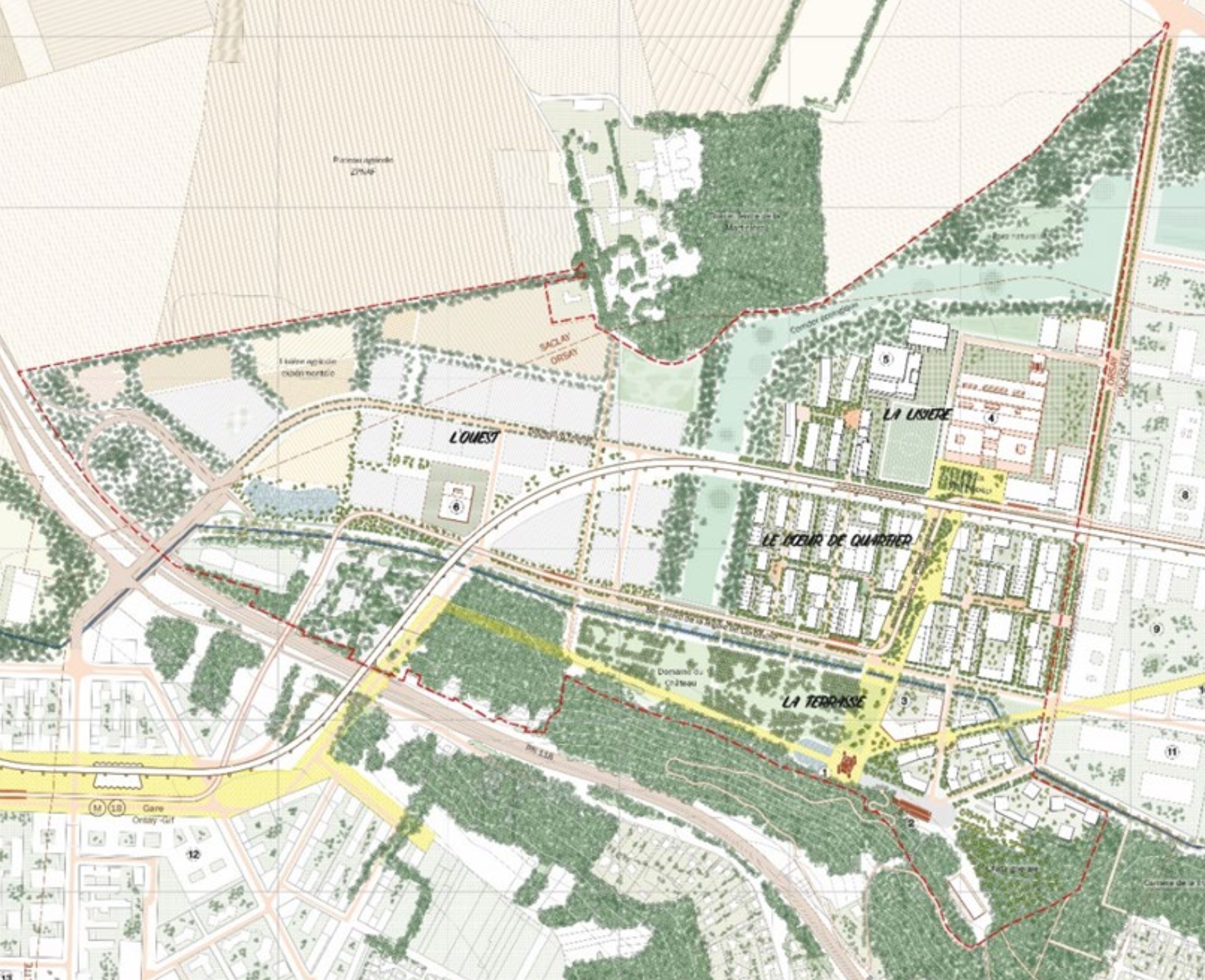 Paris Saclay   ZAC Corbeville   Plan masse