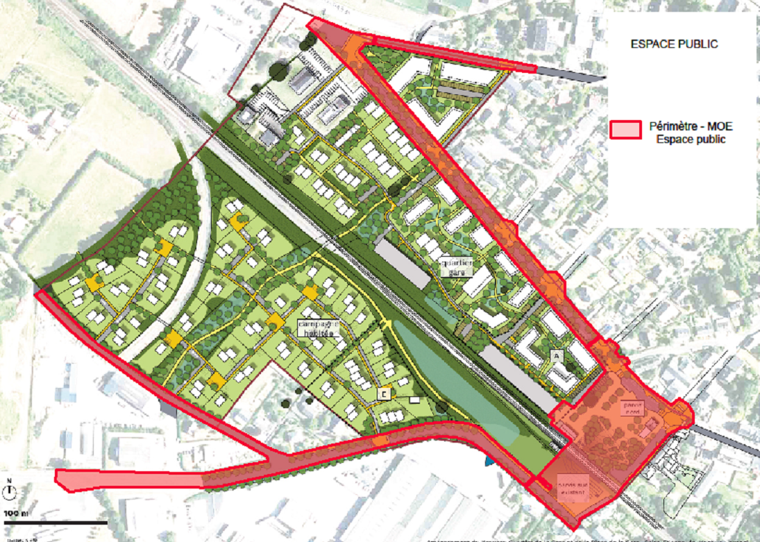 Espaces publics du pôle gare de Saint-Étienne-de-Montluc