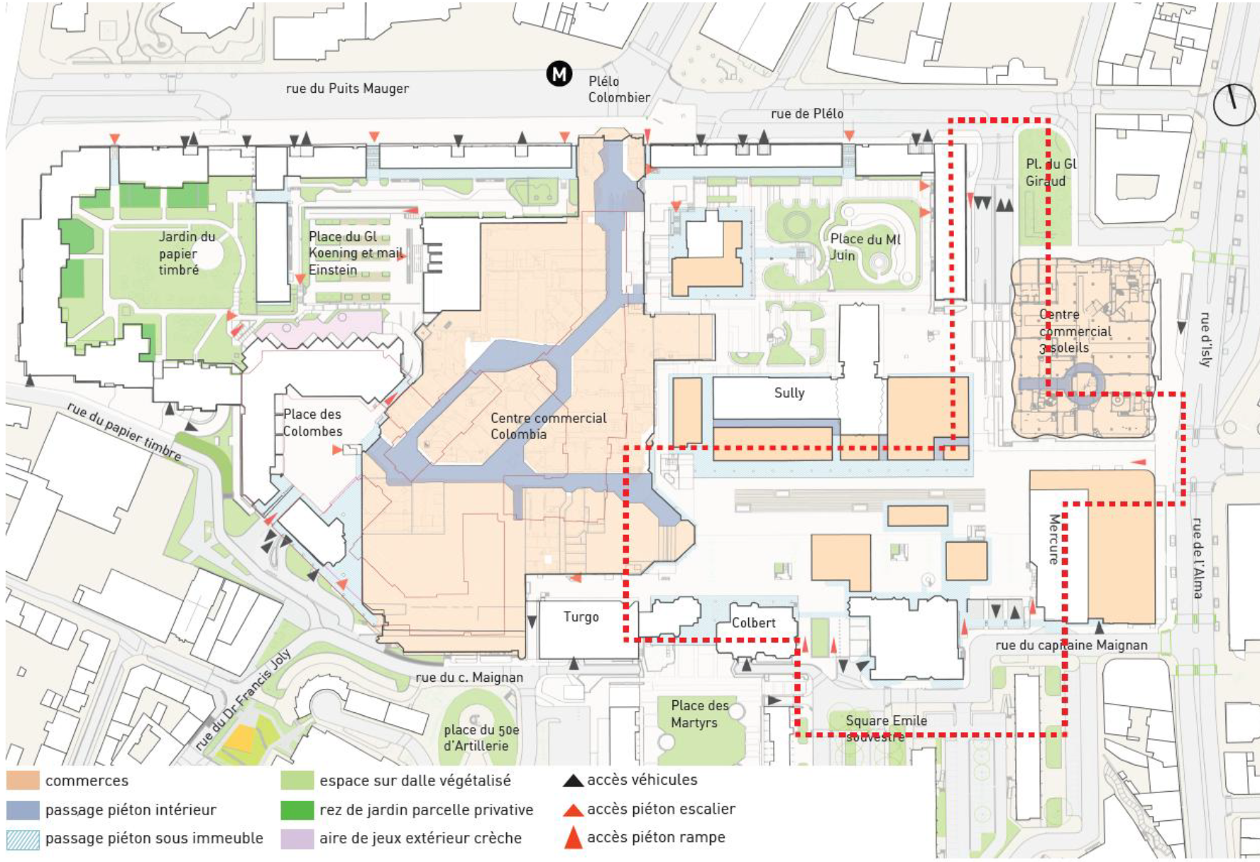 ZAC Eurorennes Coeur Colombier plan guide