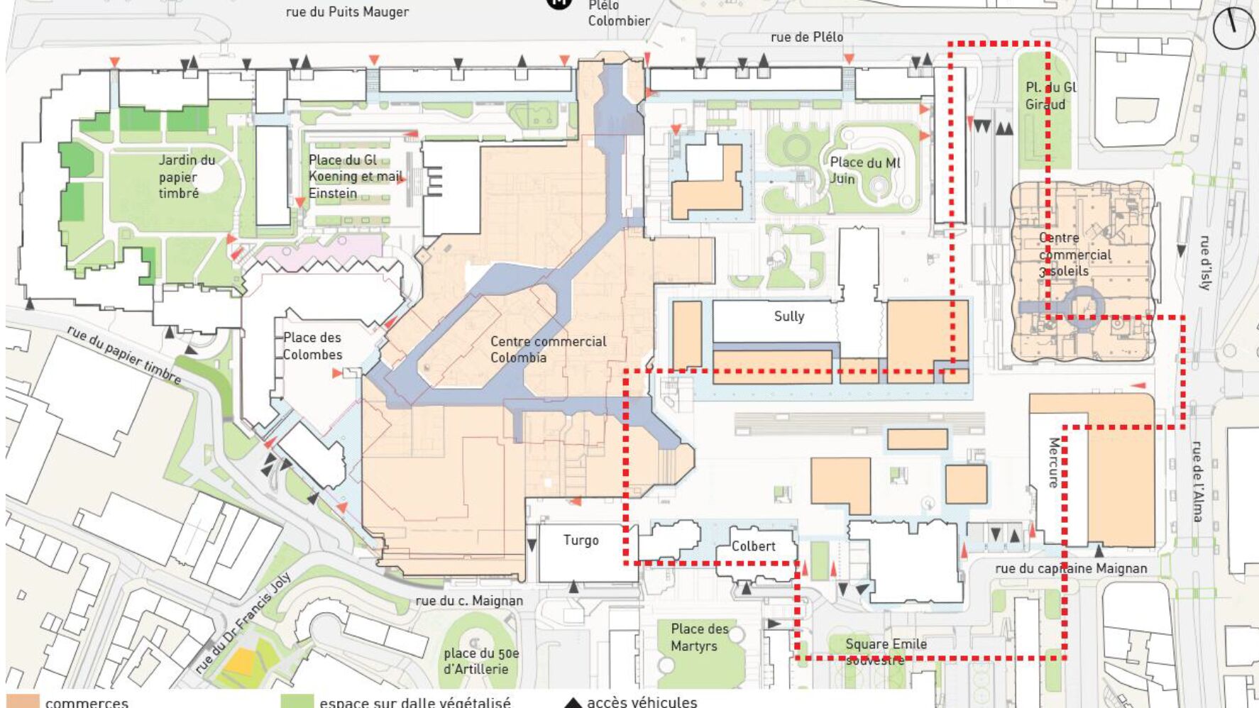 ZAC Eurorennes Coeur Colombier plan guide