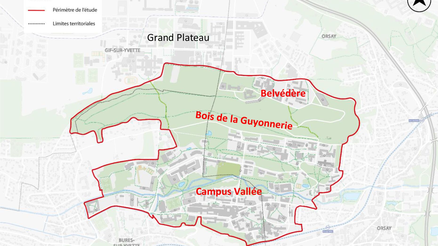 Université Paris Saclay plan paysage