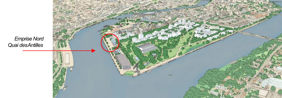 Nantes AMI Quai des Antilles localisation