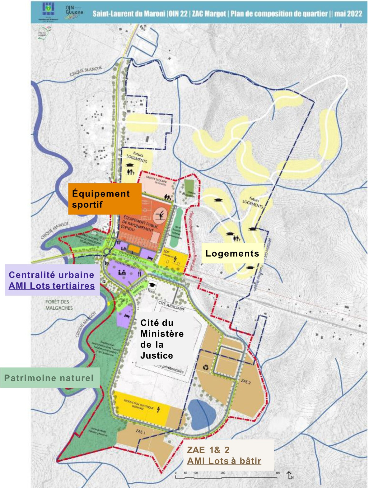 Guyane zac margot plan masse