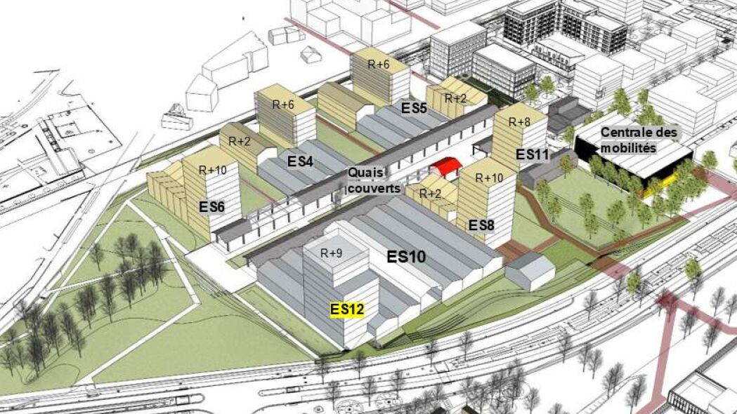 Rennes   ZAC de la Courrouze   Halles en Commun (3)