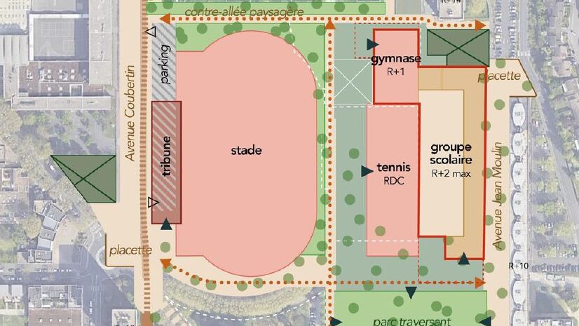 Villeneuve la Garenne   Plan guide   Secteur Jean Moulin