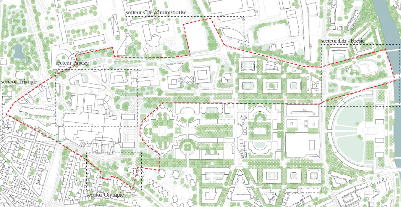Périmètre et sous-secteurs de l’opération Ricardo Bofill