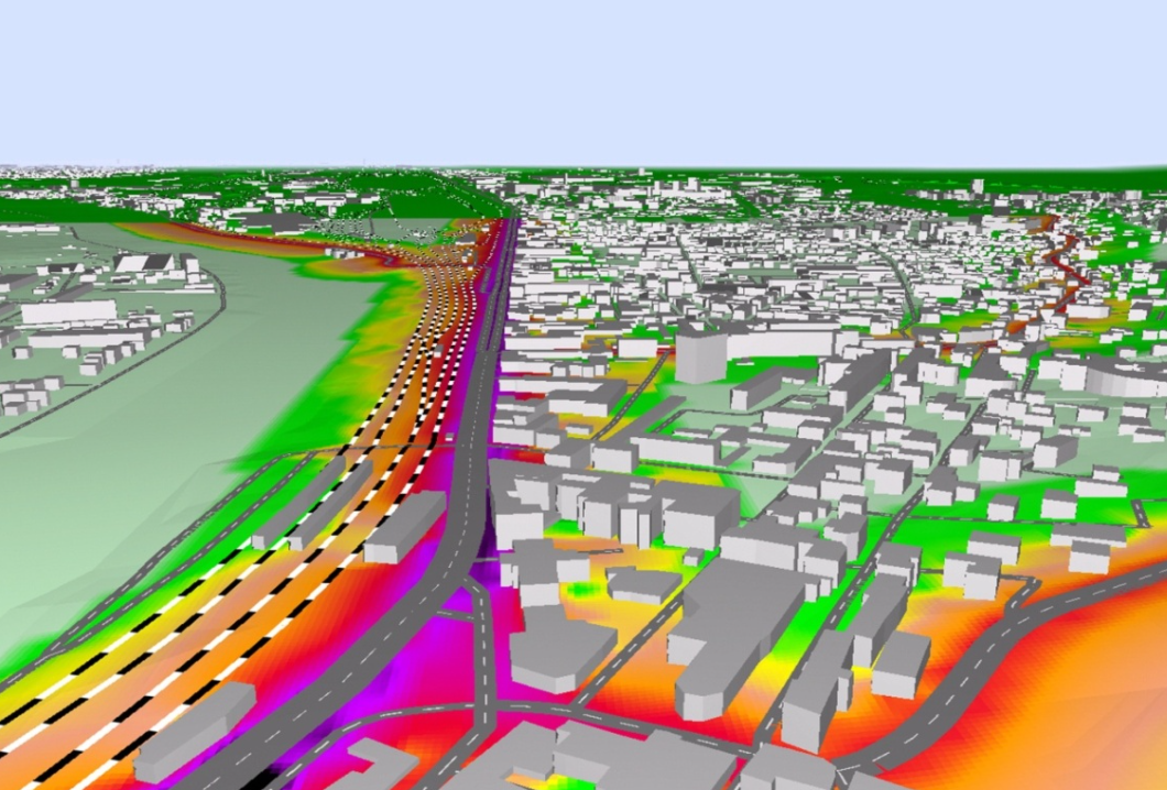 Exemple de modélisation / cartographie du bruit