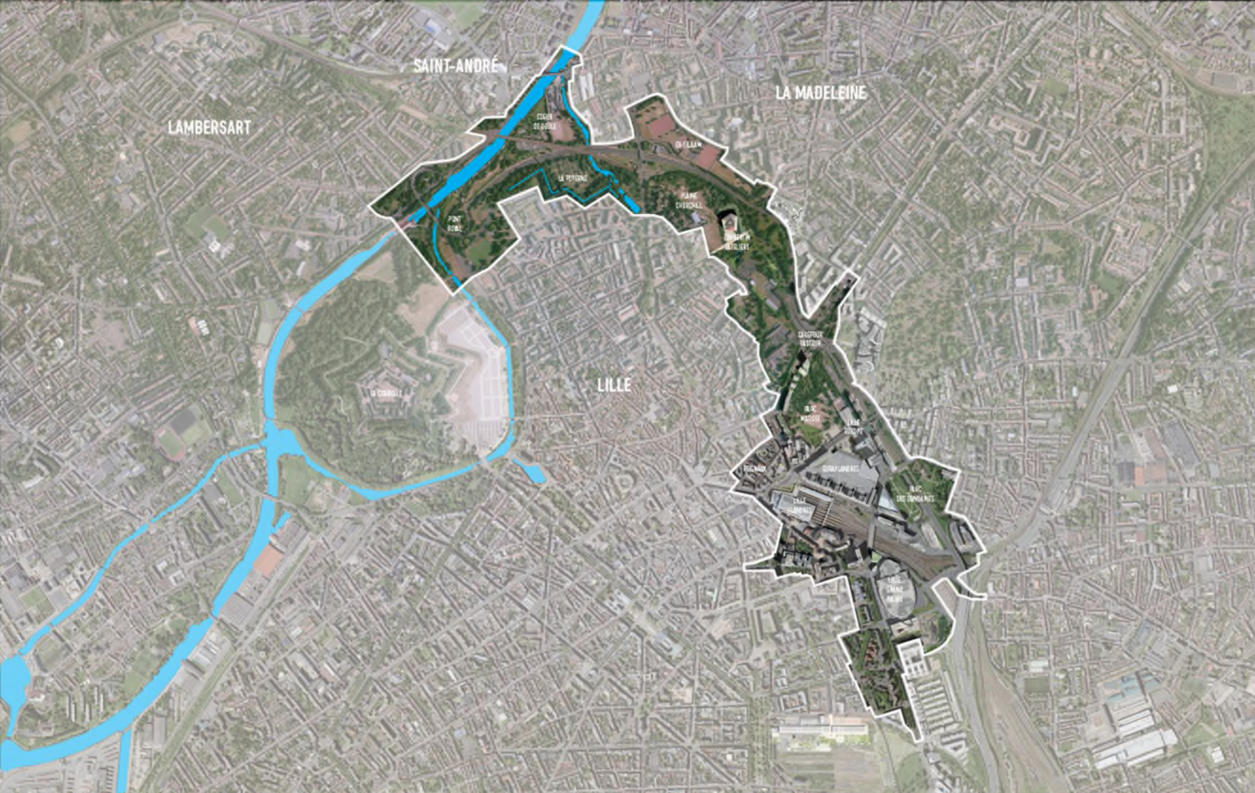 Lille Euralille à la Deule périmètre concession