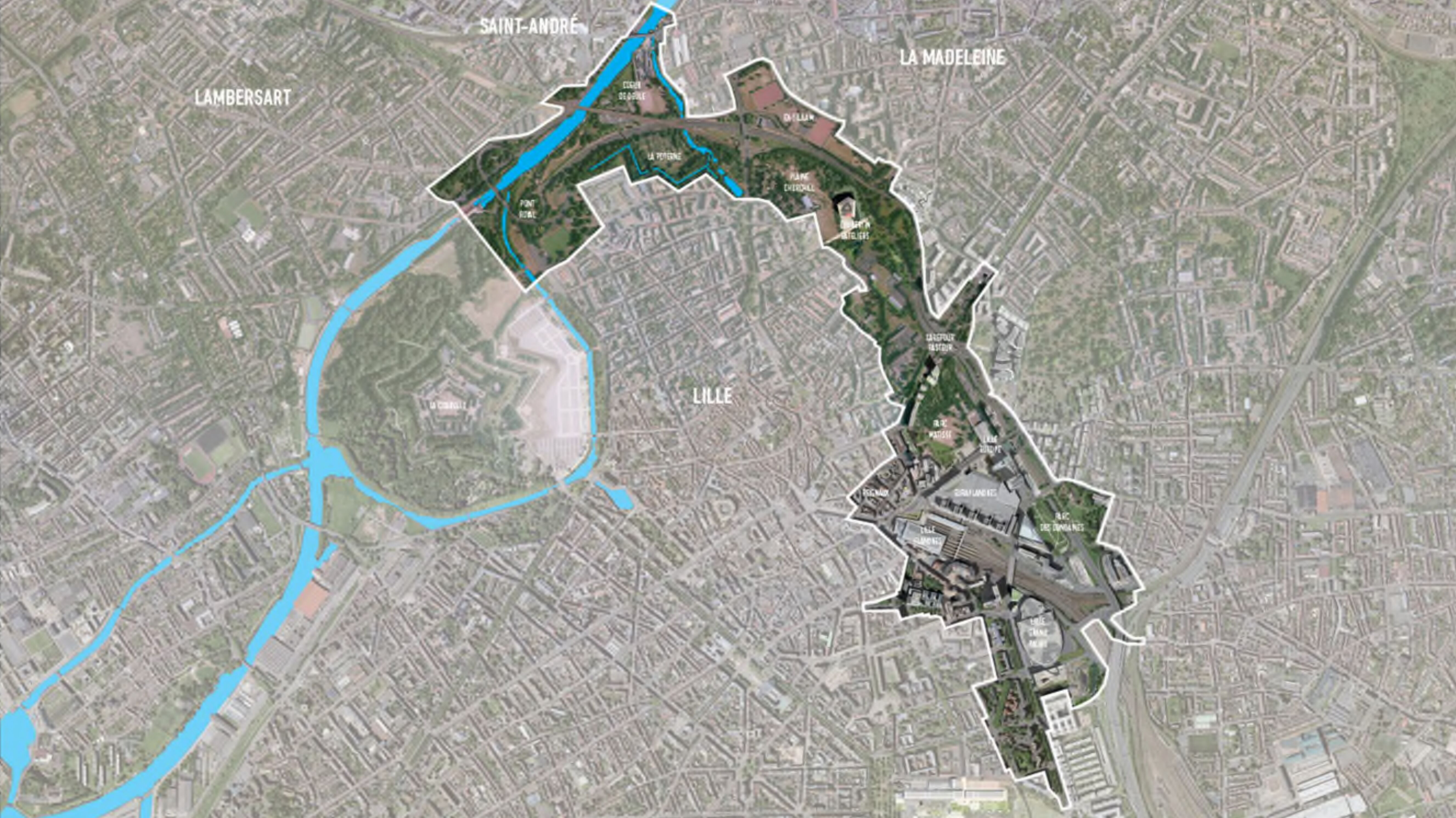 Lille Euralille à la Deule périmètre concession