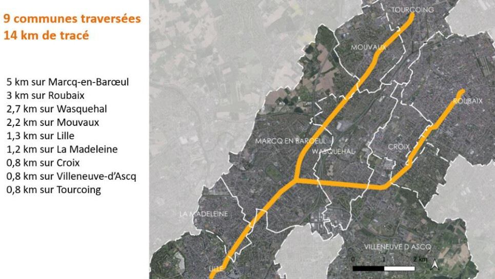 Lille Grand Boulevard tracé