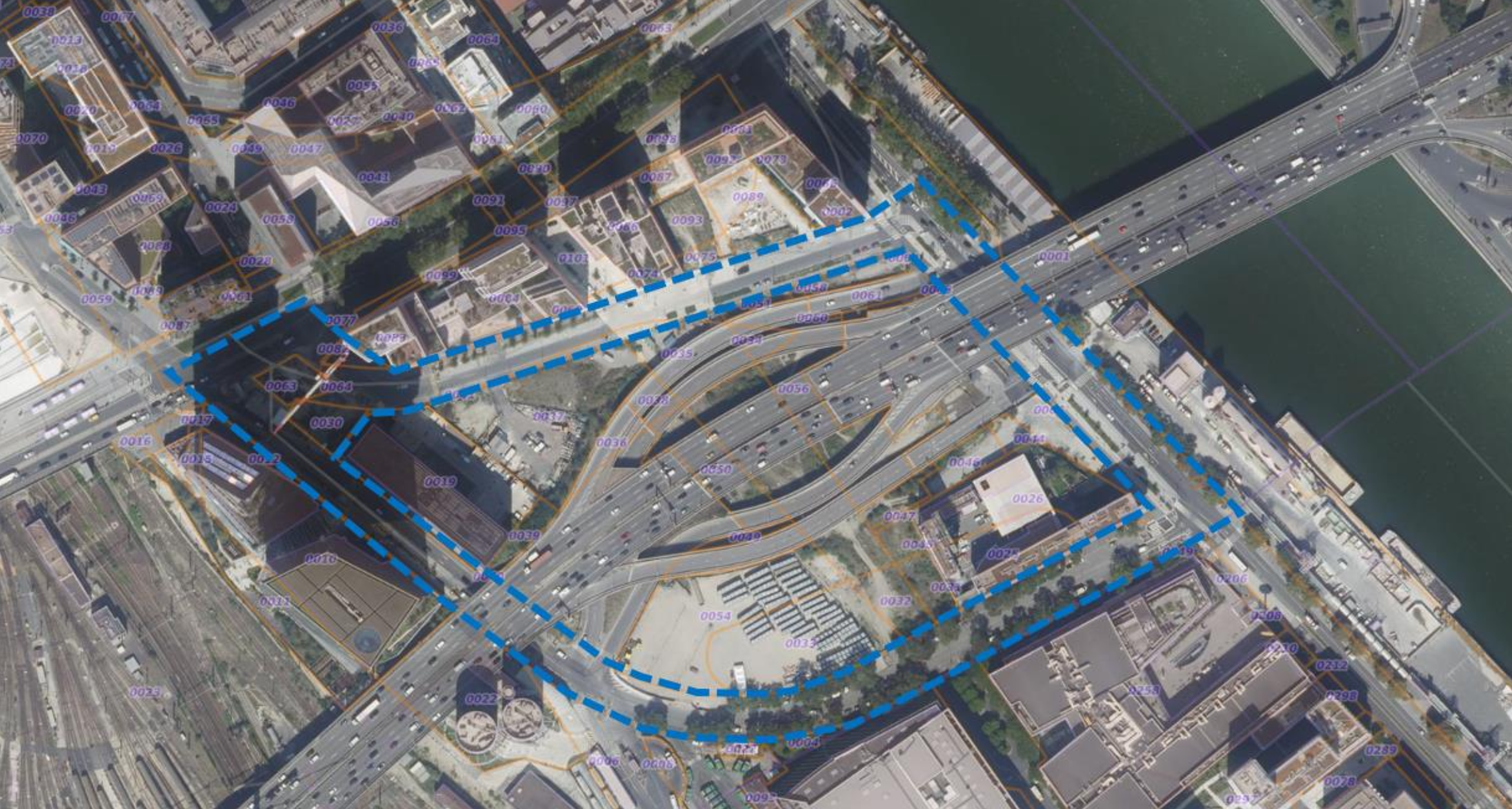 Périmètre secondaire d'étude Bruneseau nord