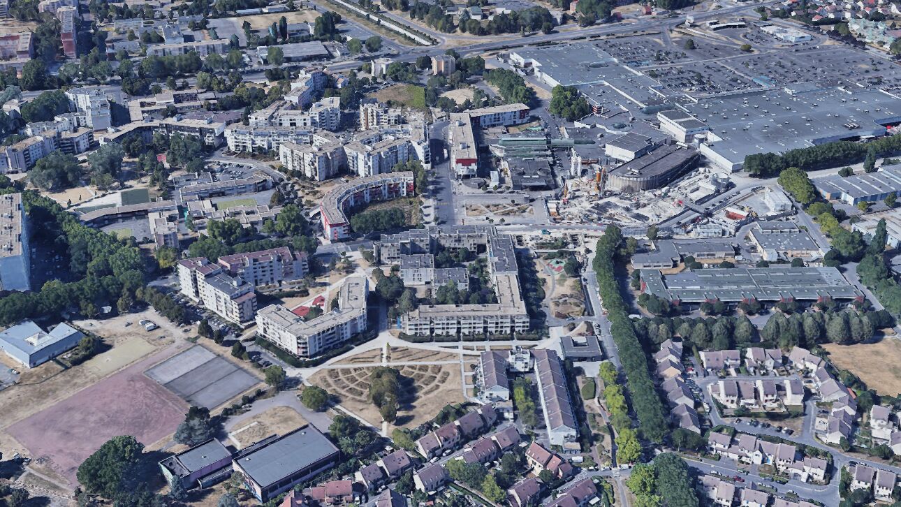 Sevran ZAC Mandela Gare vue aérienne