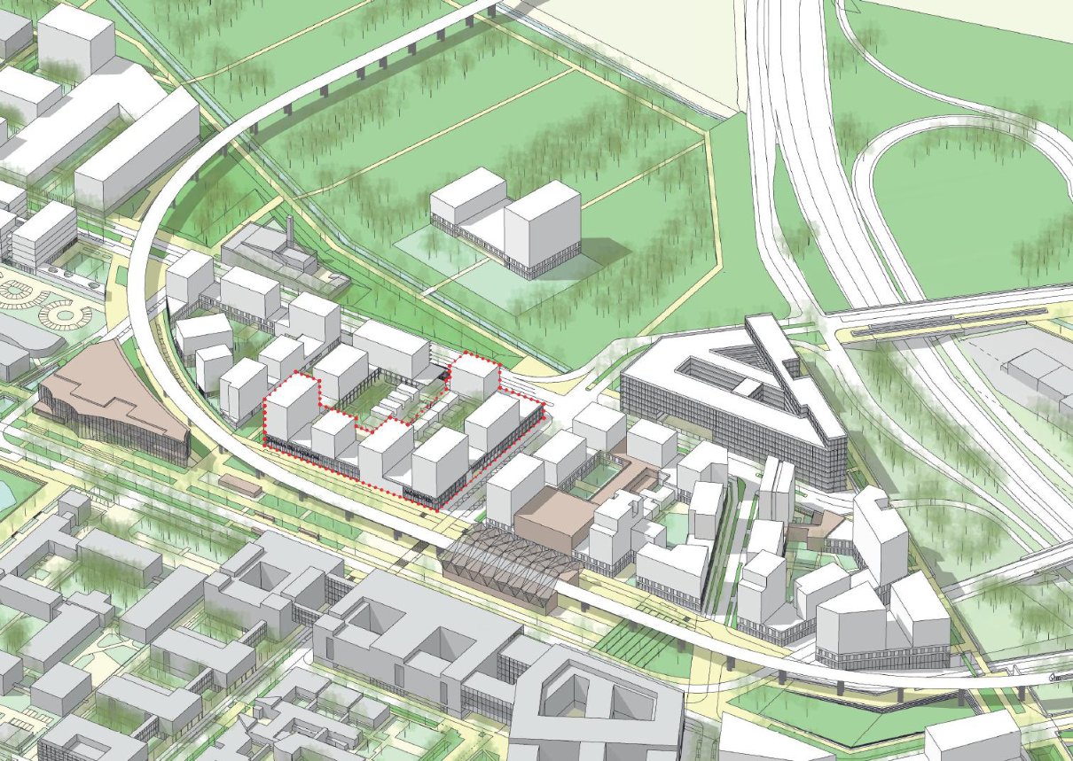 Gif sur Yvette Orsay ZAC de Moulon vue 3D secteur Métro lot MC3.2