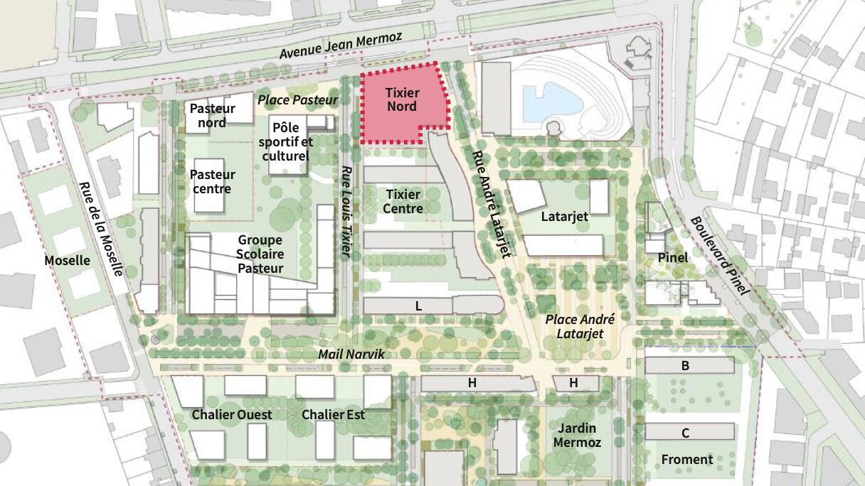 Lyon   ZAC Mermoz Sud   Îlot Tixier Nord