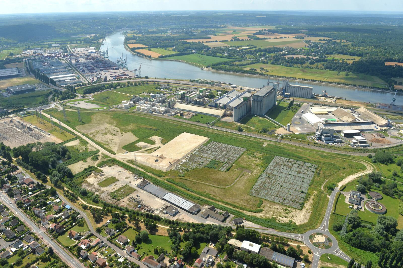 Le site Roue vallée de seine logistique 2 en vue aérienne
