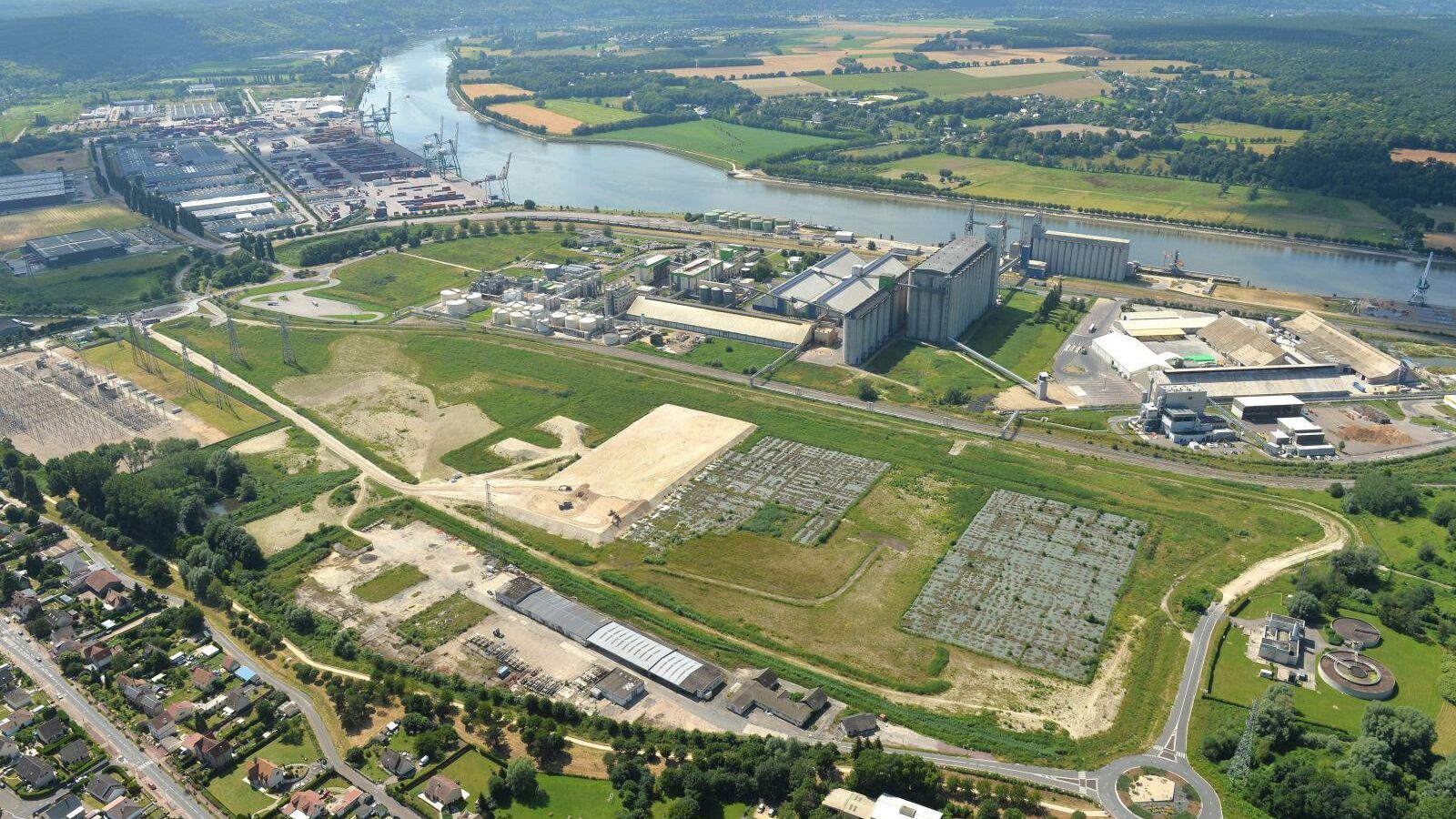 Le site Roue vallée de seine logistique 2 en vue aérienne