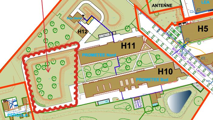 Plan masse data center Poitiers