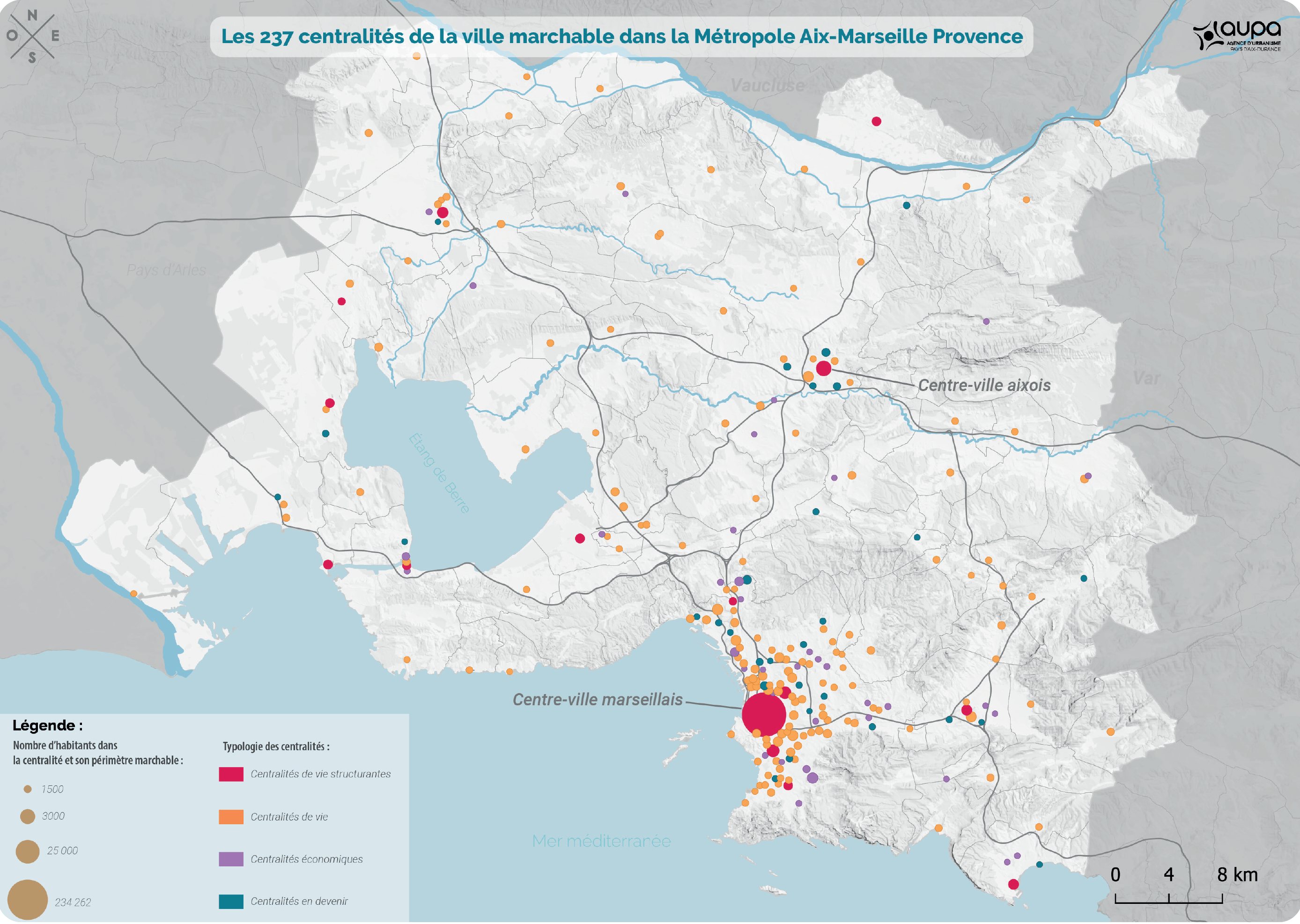 Ville marchable Métropole de Marseille centralités