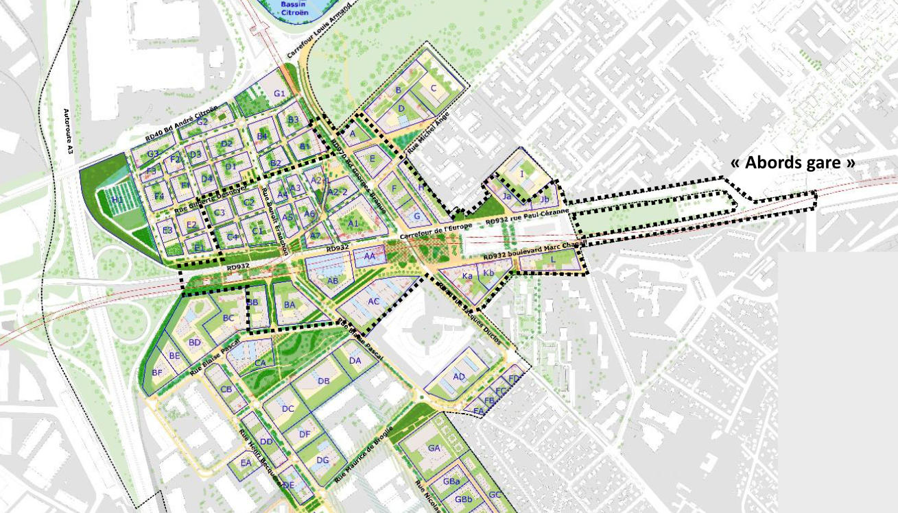 Aulnay sous Bois   abords gare   plan guide
