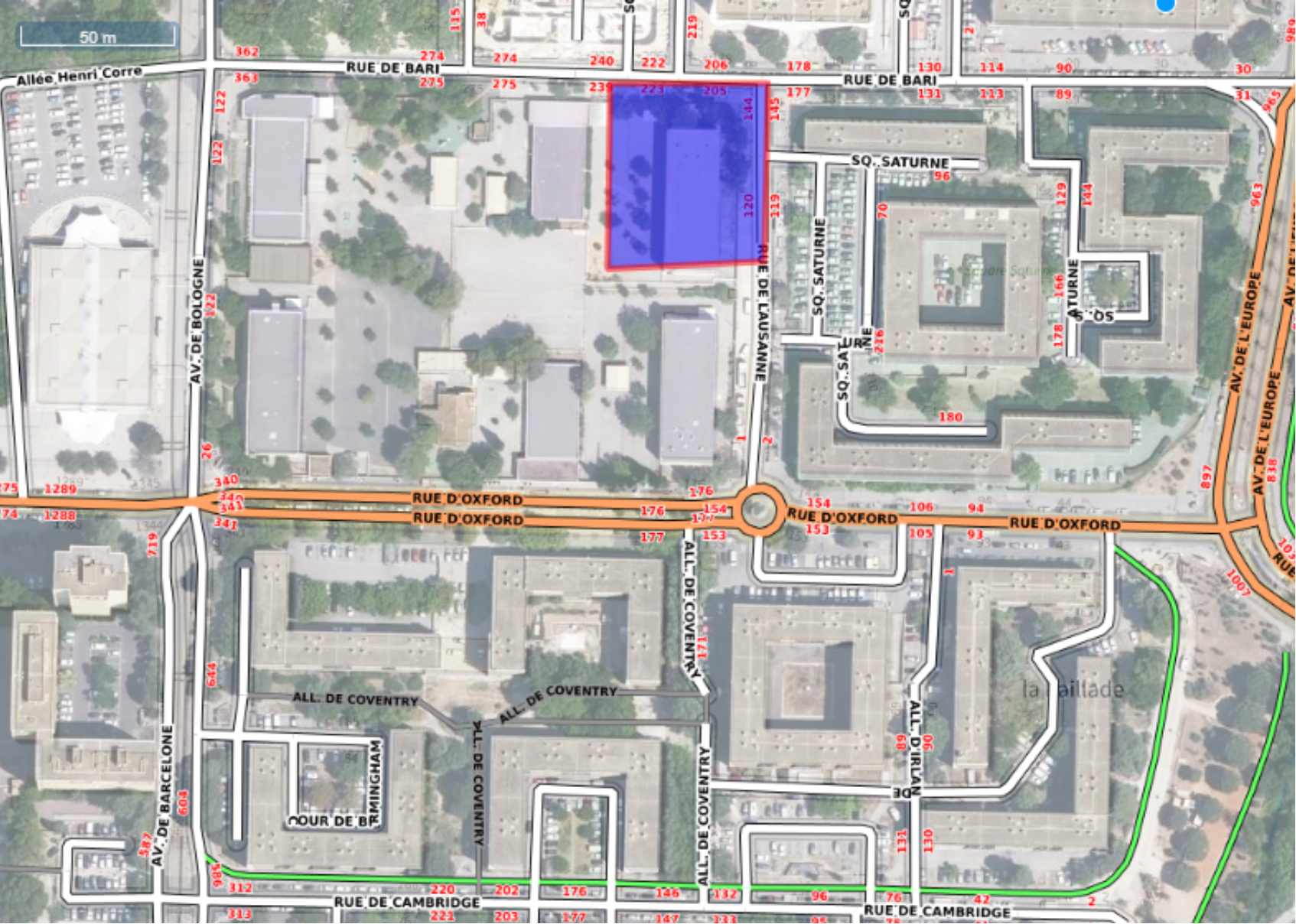 Médiathèque Mosson emprise