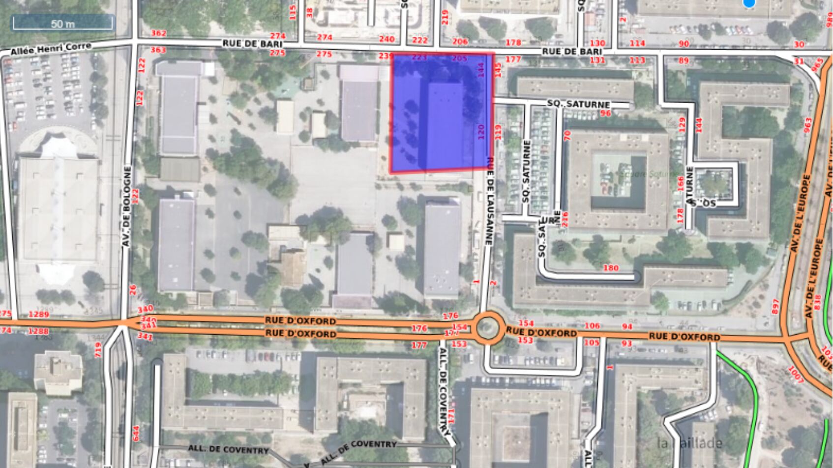 Médiathèque Mosson emprise