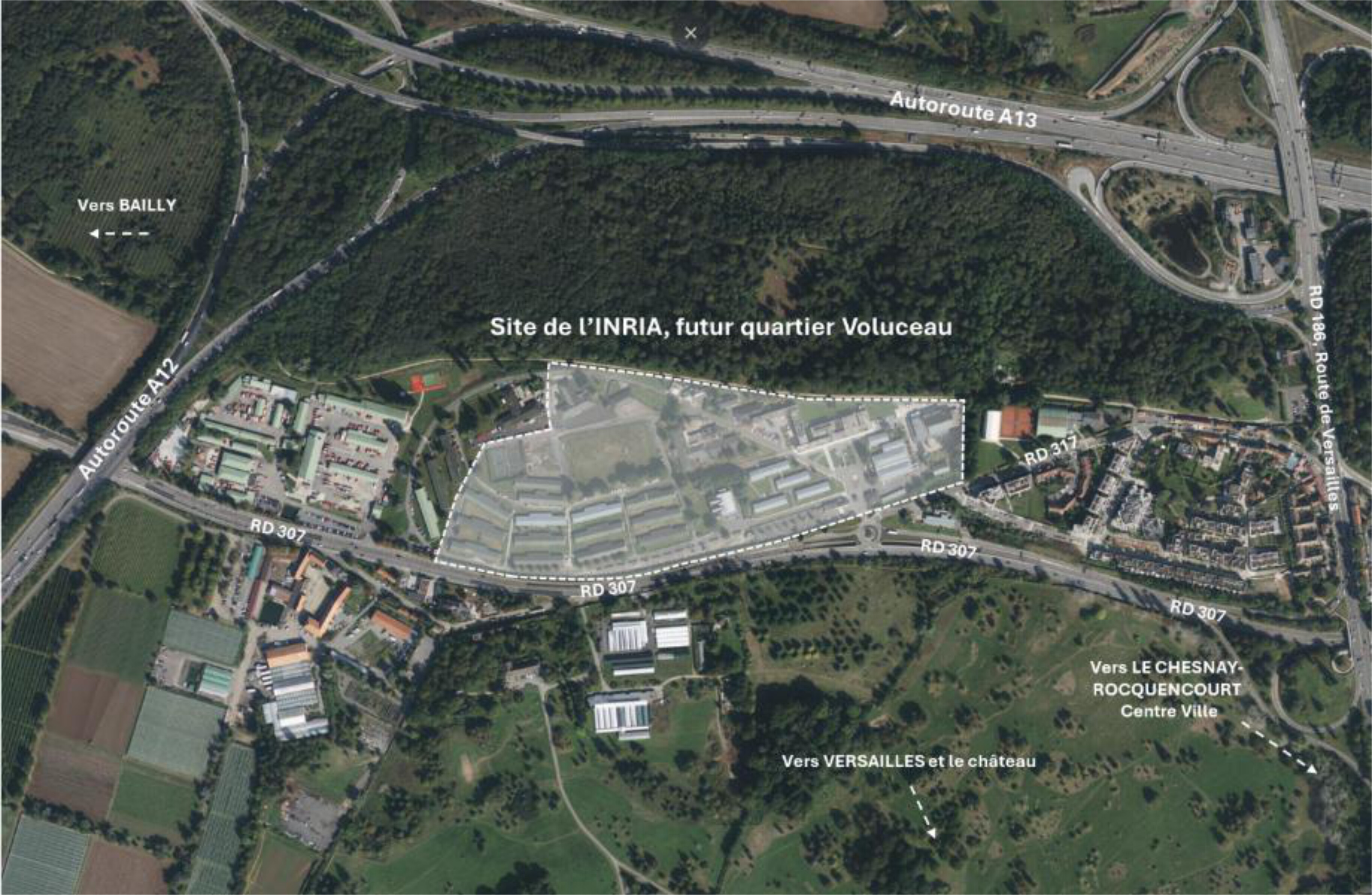 Le Chesnay Roquencourt ZAC Voluceau Localisation