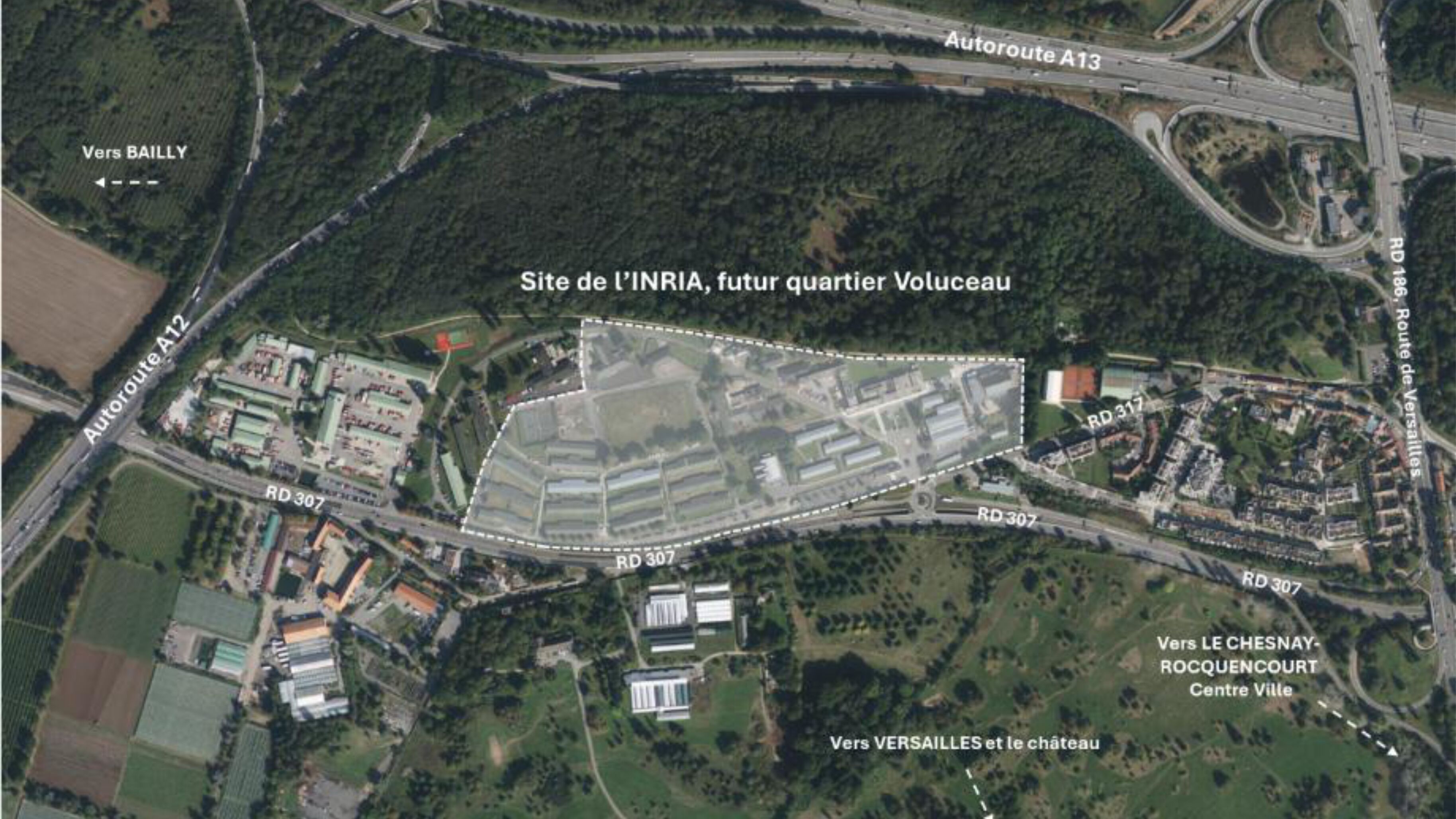 Le Chesnay Roquencourt ZAC Voluceau Localisation