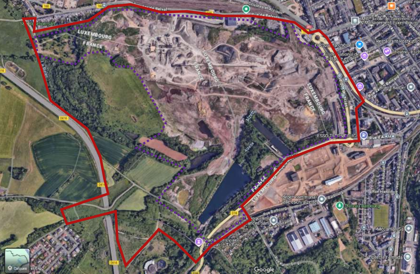 Alzette Belval   Crassier des Terres Rouges