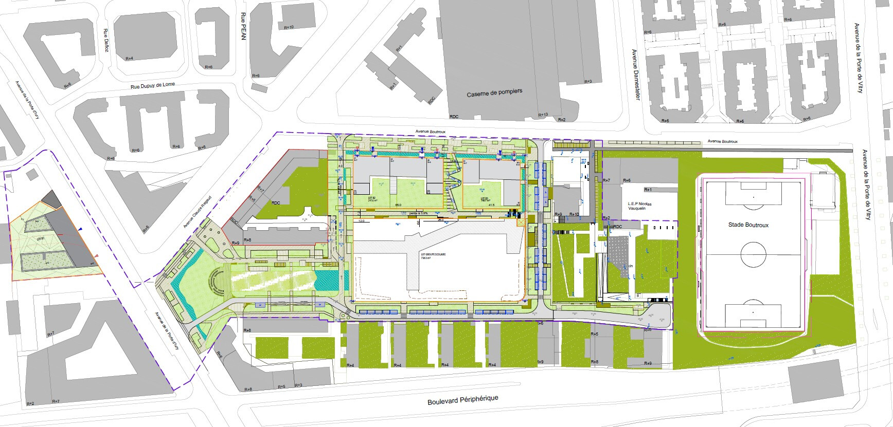 Paris   ZAC Bédier Oudiné   Espaces publics