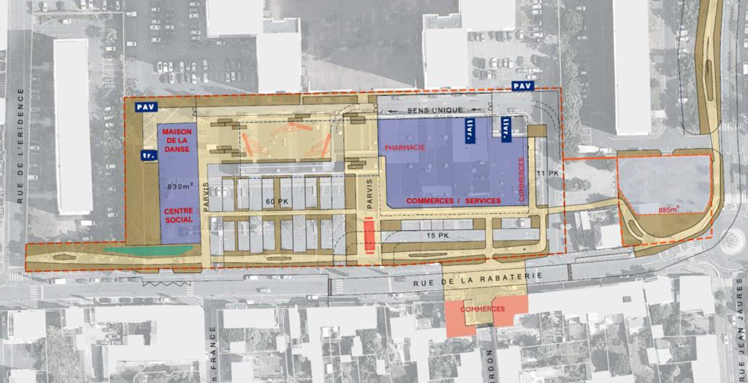 Centre commercial Rabaterie   Projet
