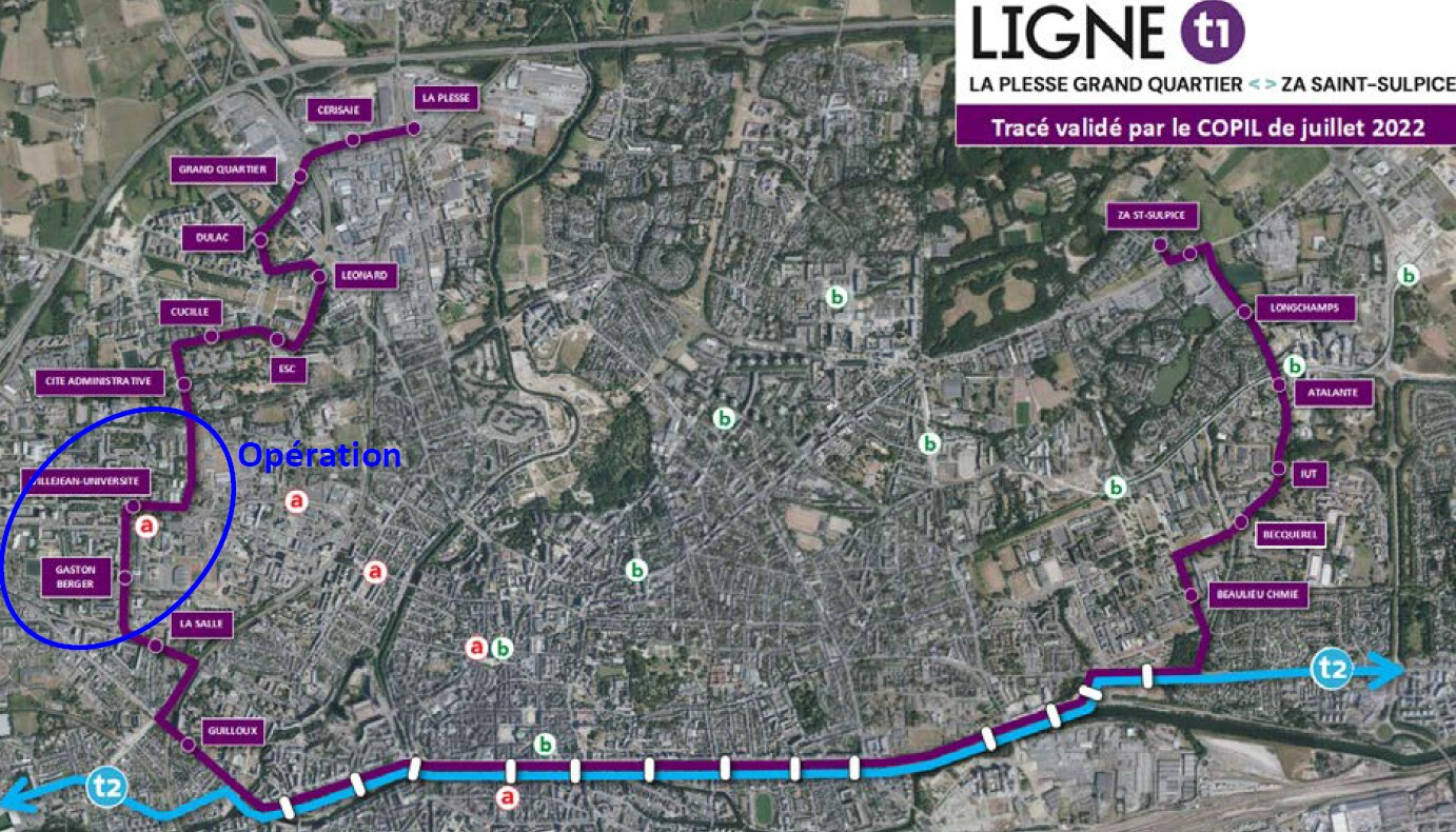Rennes Métropole   Ligne T1   Opération C