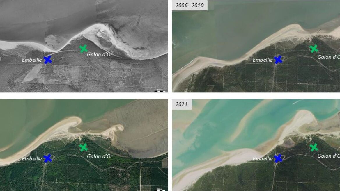 La Tremblade   Recul du trait de côte