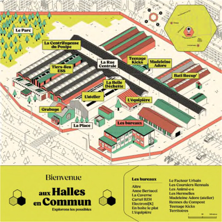 Rennes ZAC de la Courrouze Halles en Commun transitoire
