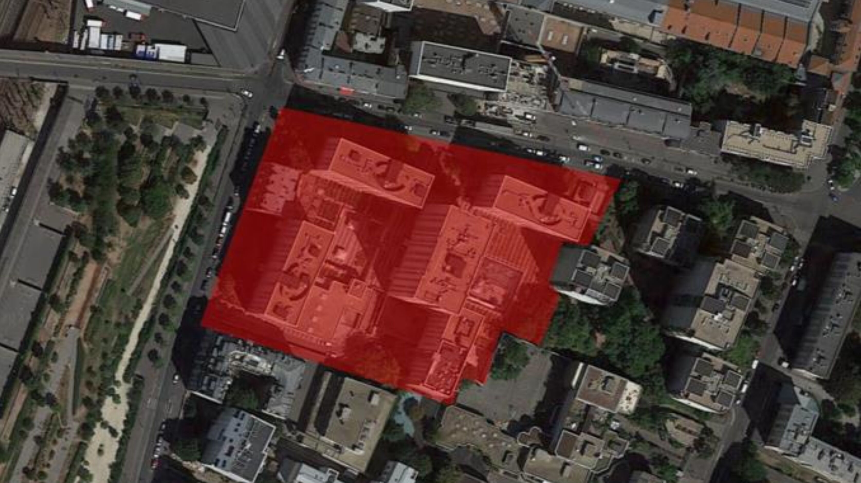 Paris dalle Jumeau Vue aérienne du site