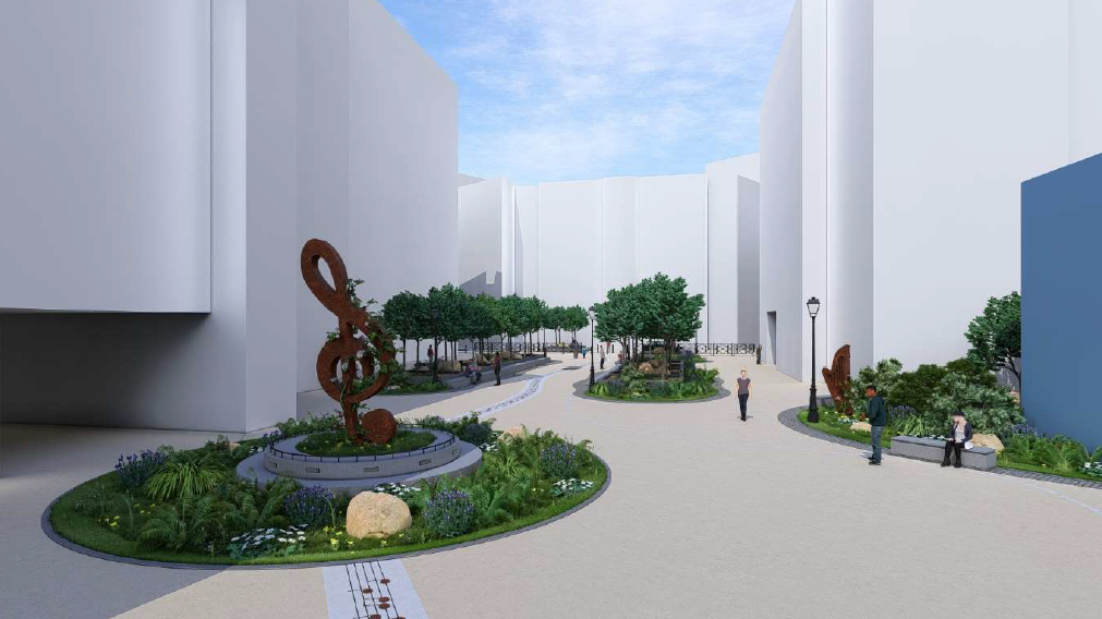 Courbevoie   requalification Allée Mozart