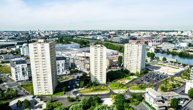 Le quartier de Chantereine, à Alfortville, bénéficiaire du PNRU et du NPNRU