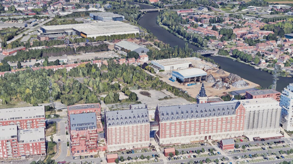 Marquette Lez Lille nouveau coeur de ville google earth