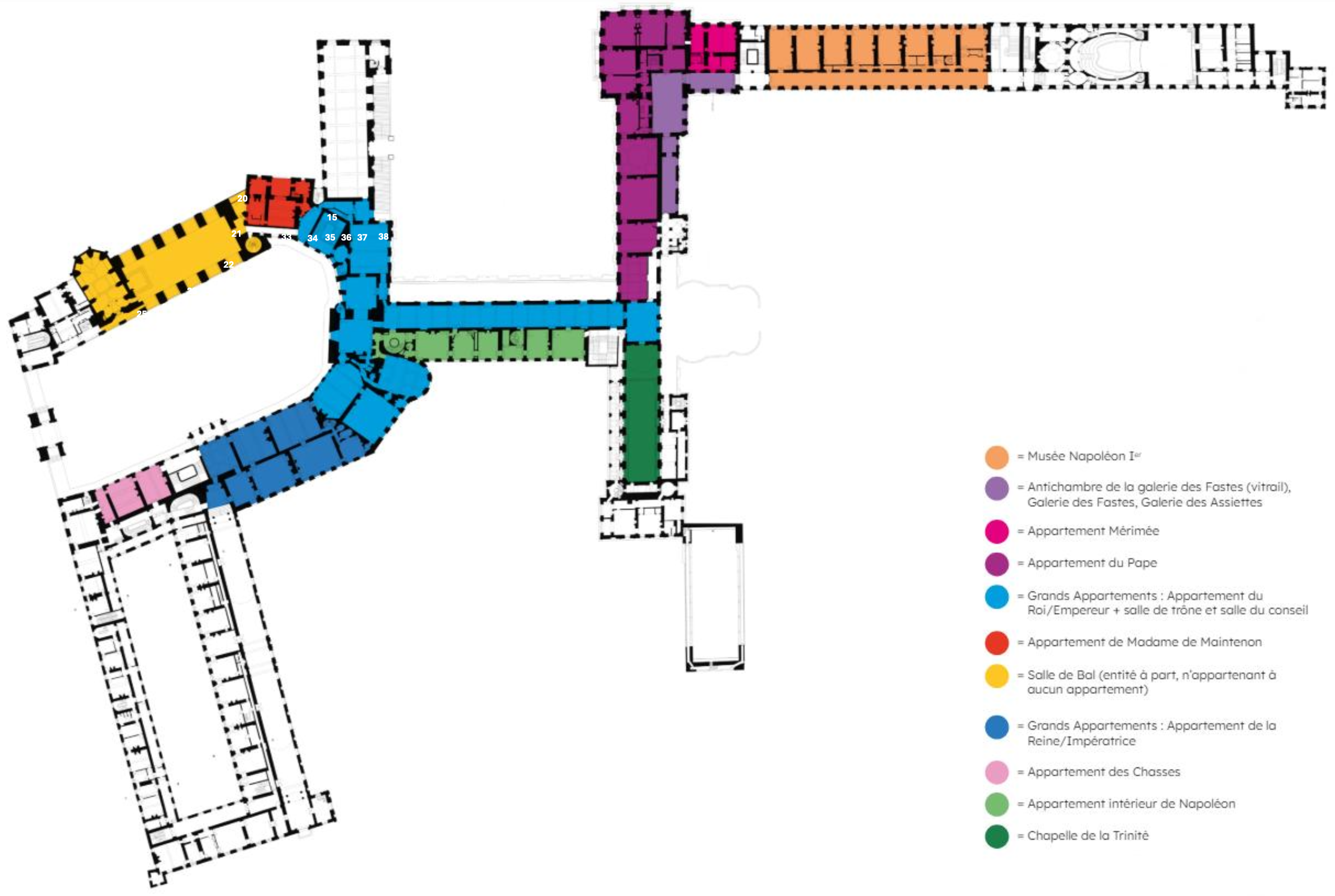 Château de Fontainebleau parcours visite