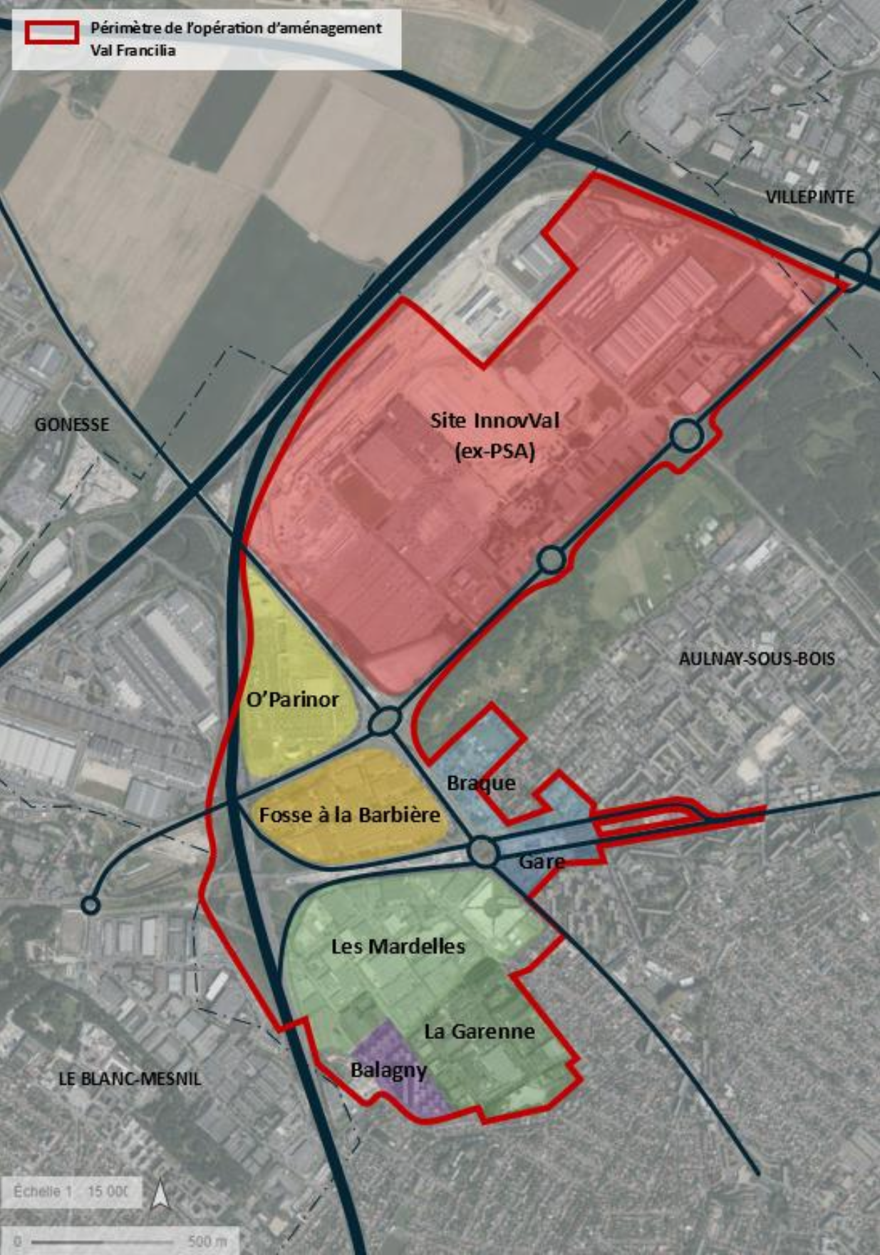 Aulnay sous Bois Val  Francilia périmètres