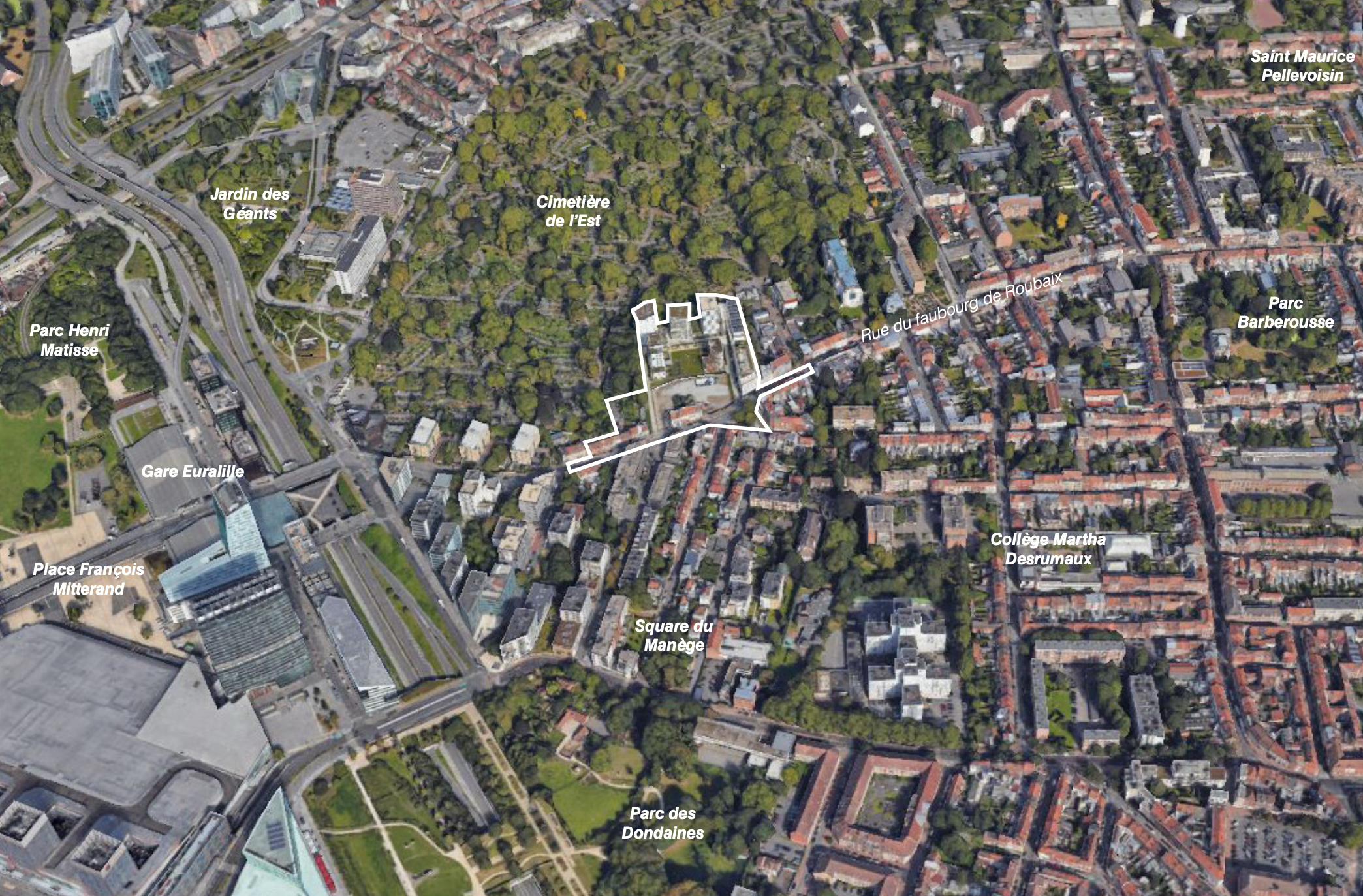 Lille ZAC Pépinière localisation