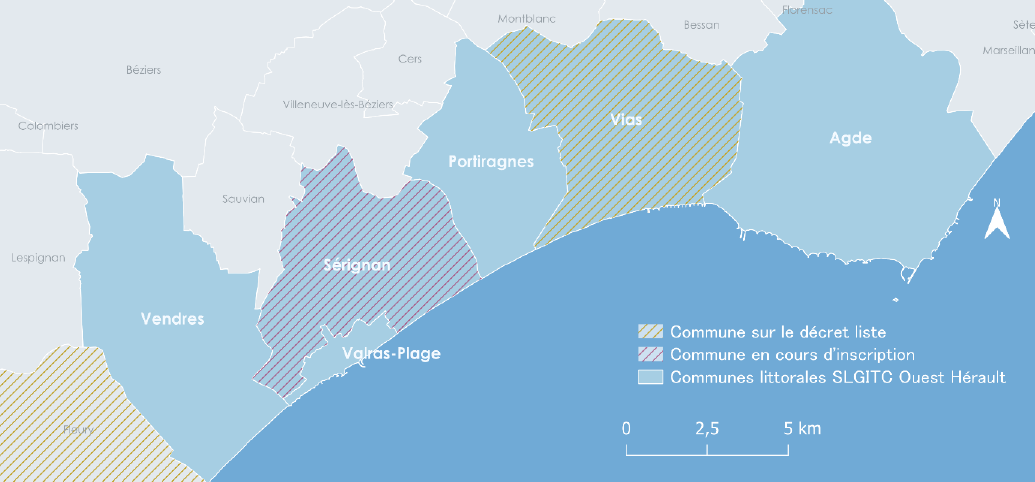 Une commune inscrite au décret liste et une commune en procédure d'inscription