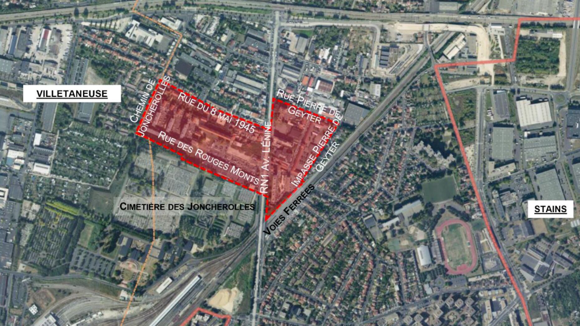 Pierrefitte sur Seine   Périmètre NPNRU Fauvettes Joncherolles